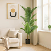 6FT Artificial Palm Tree IndoorTall Faux Tree Lifelike Leaves Tropical Areca