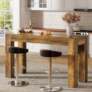 63'' Long Bar Table Modern Rectangular Counter Height Pub Table for Bistro,Bars