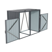 Double Wheelie Bin Storage Metal Store Cover Garden Rubbish Dustbin 2 Shed House