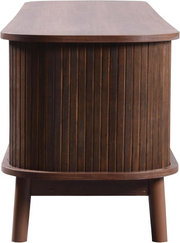 TV Stand Cabinet !SALE! Rattan 2 Doors 2 Drawers Storage Unit Walnut Brown