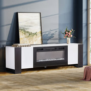 Electric Fireplace with TV Stand Unit Cabinet LED Fire Flame Heater Living Room