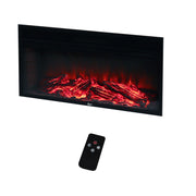 Insert Complete Fireplace Remote Control Electric Fire Surround & Hearth Set 48