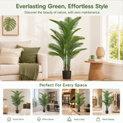 6FT Artificial Palm Tree IndoorTall Faux Tree Lifelike Leaves Tropical Areca
