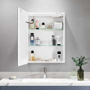 LED Bathroom Mirror Cabinet with Shaver Socket Demister Sensor Lights 70x50cm