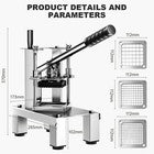 French Fry Cutter Potato Dicer Commercial Fruit Vegetable Chopper with 3 Blades.