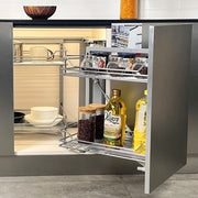 PullOut Kitchen Magic Corner Baskets Cupboard Larder Storage Shelf Rack Close UK