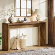 55 Inch Farmhouse Console Table, Narrow Wooden Entryway Sofa Table for Hallway