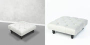 Large Square Footstool Coffee Table Upholstery Fabric Footstools Matching Button