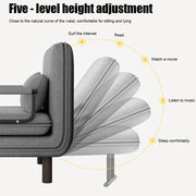 Double Folding 5 Position Convertible Sleeper Armchair Chair Sofa Bed NEW