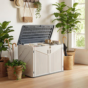 975L Garden Storage Utility Cushion Box Outdoor Waterproof Chest Shed with Base