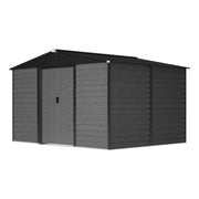 Garden Shed 10 x 8 Metal Apex Roof Outdoor Storage Sheds with 2 Free Foundations