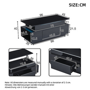 Lift Top Coffee Table !SALE! Black High Gloss LED Storage Drawers Living Room