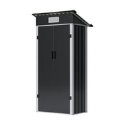 Metal Garden Shed 3X2FT Pent Roof Outdoor Tool Storage House with Lockable Door