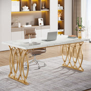 Tribesigns Executive Desk, Modern Large Office Computer Desk Conference Table