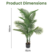 6FT Artificial Palm Tree IndoorTall Faux Tree Lifelike Leaves Tropical Areca