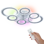 Smart Ceiling Fan with Lights Reversible Dimmable LED Ceiling Light Fan & Remote