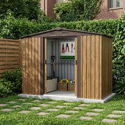 8 x 6ft Garden Shed Outdoor Storage Shed Waterproof with Foundation Kit, Vents