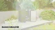 6.3 x 4.3FT Galvanised Metal Garden Shed with Lockable Door, Grey
