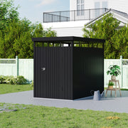 8.5ft x 5.4ft Pent Metal Garden Storage Shed Motorcycle Sheds with Lockable Door