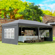 3 x 6m Heavy Duty Gazebo Marquee Party Tent with Storage Bag Grey