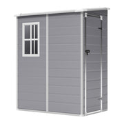 5 x 4ft Large Plastic Shed Outdoor Garden Tools Storage House with Door & Window