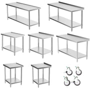 Commercial Catering Work Top Table Stainless Steel Bench Kitchen Food Storage