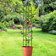 1x,2x Outdoor Garden Metal Obelisk Climbing Plant Support Frame Trellis 1.7M
