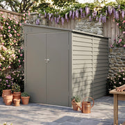 4.6 x 9 FT Metal Outdoor Storage Shed Lockable Double Door Steel Garden House