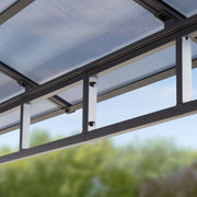 4x4 m Garden Gazebo outdoor pavilion aluminium frame hardtop polycarbonat roof