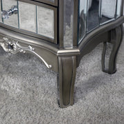 Pair mirrored bedside tables bedroom living room furniture French shabby chic