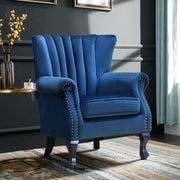 Tub Chair Accent Armchair Velvet Fabric Modern Shell Back Living Room Bedroom UK