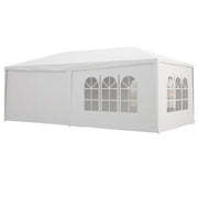 6 x 3(m) Outdoor Gazebo Canopy Party Tent with 6 Removable Side Walls for Garden