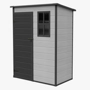 Grey Wood Effect Garden Shed Plastic Outdoor Tools House Storage Sheds -5x3FT