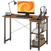 L-Shaped Computer Desk Study Workstation with 2 Shelves Refurbished