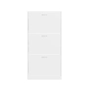 3 Drawer Shoe Cabinet Cupboard Storage Footwear Stand Wooden Rack Unit White