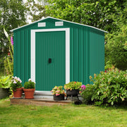 Metal Garden Shed 6X4ft Outdoor Garden Storage Shed w/ Double Sliding Door
