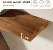 145cm Solid Wood Console Table Long Farmhouse Narrow Entryway Table for Hallway