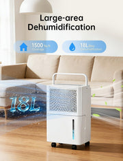 PHILODECO 10L/Day Dehumidifier for Bedroom with Automatic Humidity Sensor