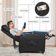 Modern Upholstered Recliner Armchair Sofa Lounge Chair Adjustable Backrest Home
