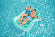 INFLATABLE DOUBLE DESIGNER SWIMMING POOL BESTWAY LOUNGER AIRBED WATER LILO BOAT