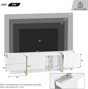 Modern White TV Unit for TVs up to 85