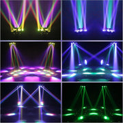 200W RGBW 6 Arms Rotate Laser Light DJ Stage Effect Party Club Gobo Disco Lights