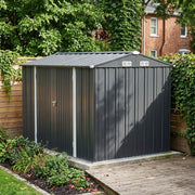 10 x 7ft Metal Garden Shed Apex Roof Outdoor Storage Sheds Tool House Lockable
