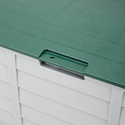 290L Outdoor Garden Storage Box Waterproof Deck Box Patio Cushion Box with Wheel