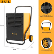 SIAL Industrial Dehumidifier 50L/Day for Whole House & Commercial Large, NEW