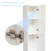 190cm High Gloss Slimline Bathroom Tallboy Free Standing Cabinet Tall Storage