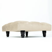 Large Square Footstool Coffee Table Upholstery Fabric Footstools Matching Button