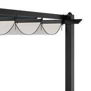 3 x 3 m Metal Pergola Gazebo Patio Sun Shelter Retractable Canopy Garden Shelter