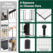 Pet Dog Pen 8 Panel Foldable Cat Puppy Playpen Indoor/Outdoor Enclosure Run Cage