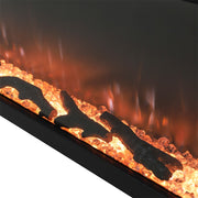 UK Electric Fireplace LED Mantel Wall Recessed Inset Fire 3-Sided Panoramic 50